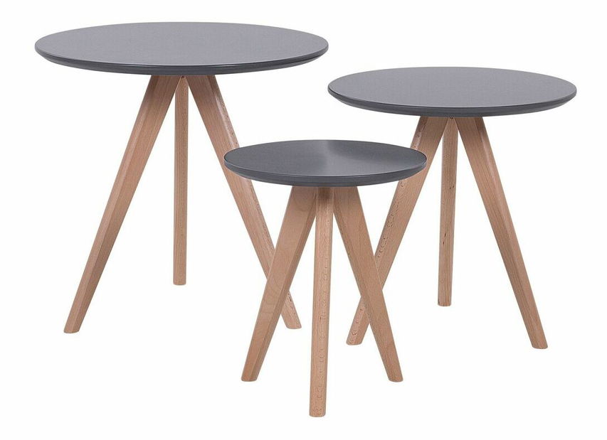 Set 3ks. konferenčných stolíkov Votas (sivá)