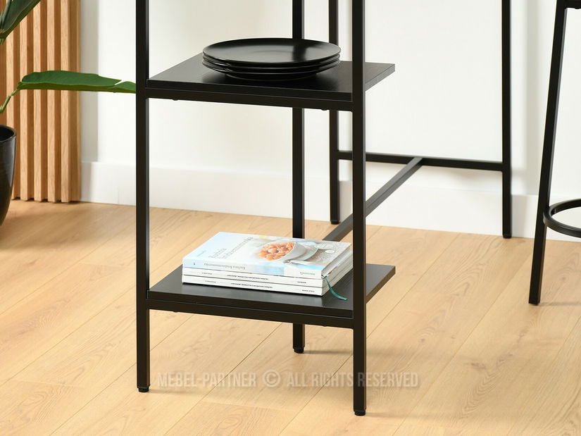 Barový set Everet (čierne drevo + čierna) (pre 2 osoby)