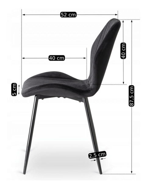 Blagovaonski set Visite (hrast rustikal + crna) (za 4 osobe)