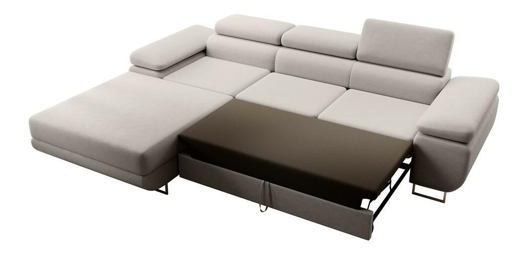 Kutna garnitura Grande (L) (siva + krom)