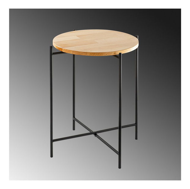 Dohányzóasztal Museli 6 (fekete + természetes) 