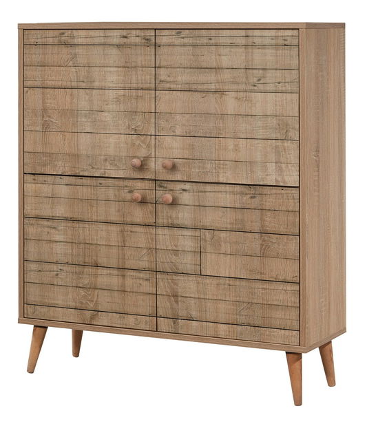 Mobilier pentru hol Maluxe 728 (Stejar sonoma + Piatră)