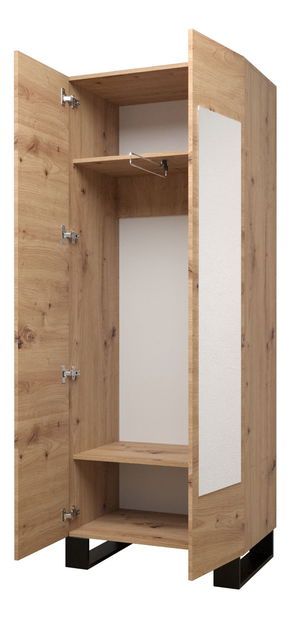 Set mobilier pentru hol Amanda 16 (Stejar artisan + gri închis)