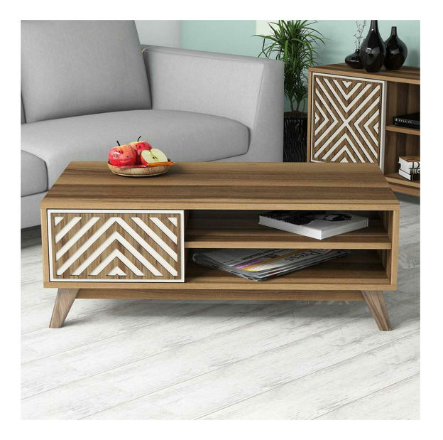 Stolić za kavu Ivonne (orah + krem)