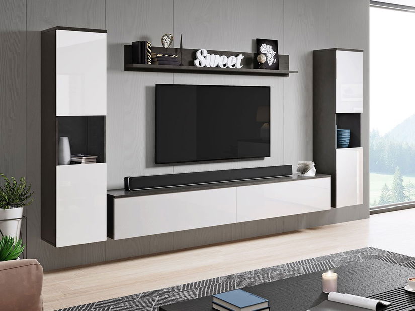 Mobilier living Nova XL (matera + alb lucios)