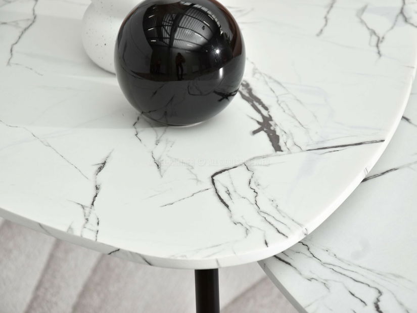 Konferenčný stolík Rossi Zest Xl (biela + čierna)