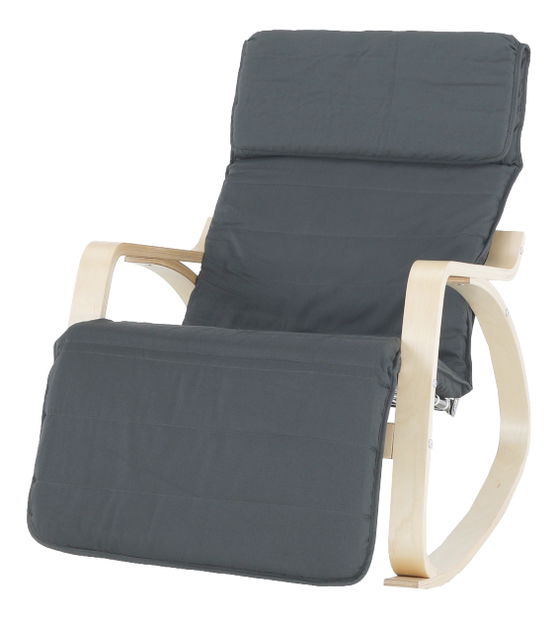 Hojdacie kreslo Runde (sivá + breza) *výpredaj