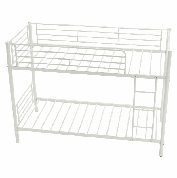 Detská poschodová posteľ 90 cm Kamila (biela) (s roštom)