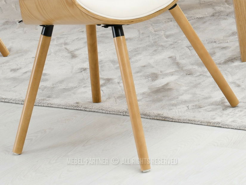 Jedálenská stolička Busque (krémová + dub)