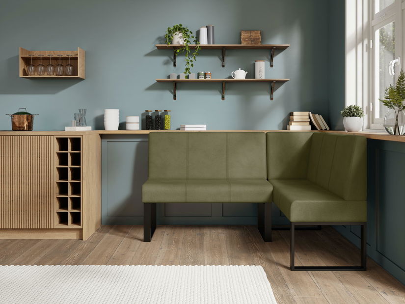 Bancă de colț Bernio 140x200 ( măsliniu) (D)