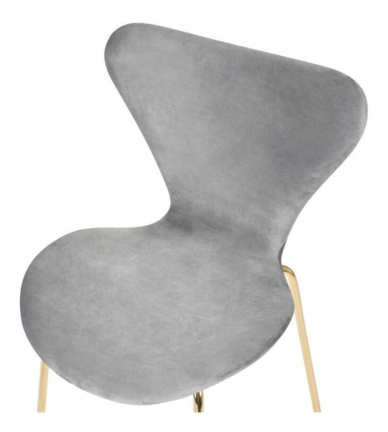 Set 2 buc scaune sufragerie Baylor (gri + Auriu)