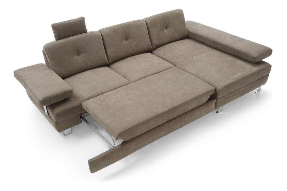 Rohová sedačka Gardenstown (hnedá) (L)