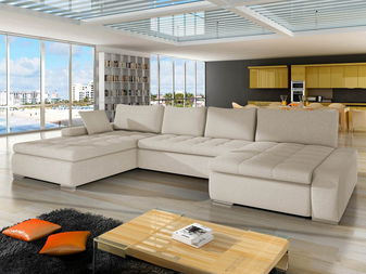 Rohová sedacia súprava Carmine  (svetlobéžová)