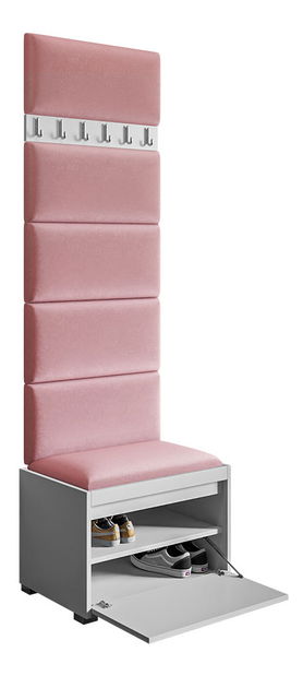 Mobilier hol Paggy 60x30 (alb + ciocolățiu)