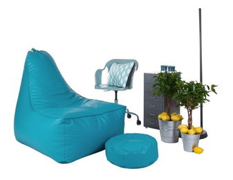 Fotoliu puf cu taburete Glory XXXL (Albastru)