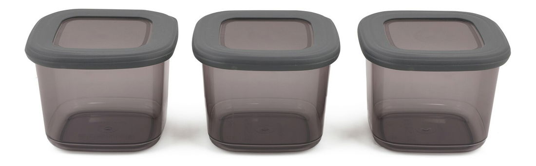 Set posuda za pohranu hrane (3 kom.) Boxy 305 (antracit)