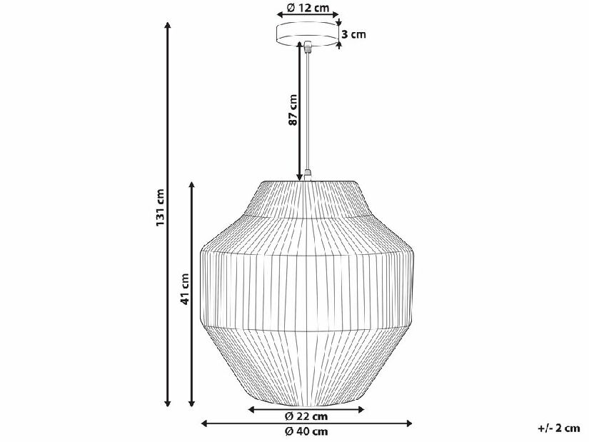 Viseća lampa Eben (bež)