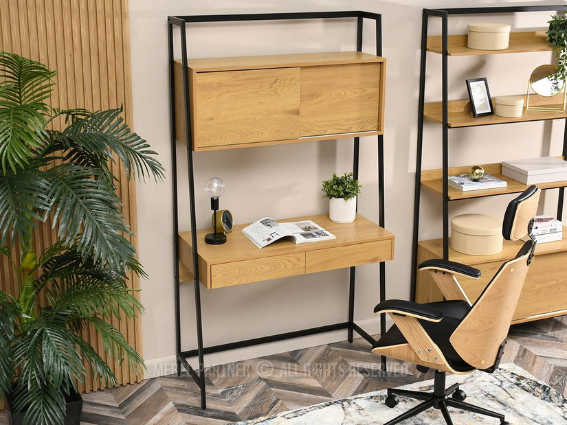 Masă PC Omega (stejar + negru)