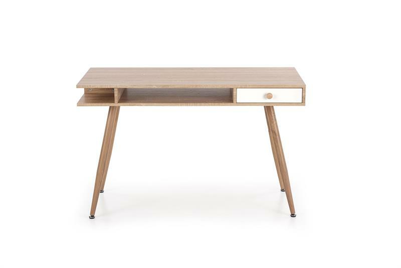 PC stolić Bernie (svijetlo drvo + bijela)