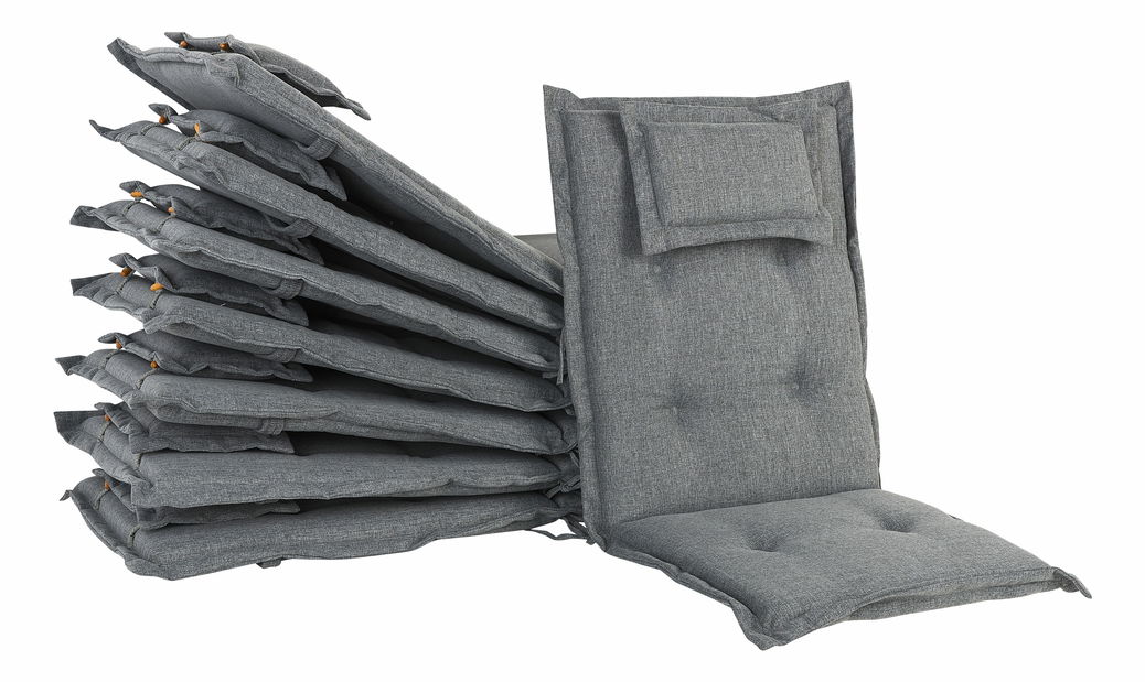 Set de masă pentru grădină Mali (lemne deschis) (perne gri)