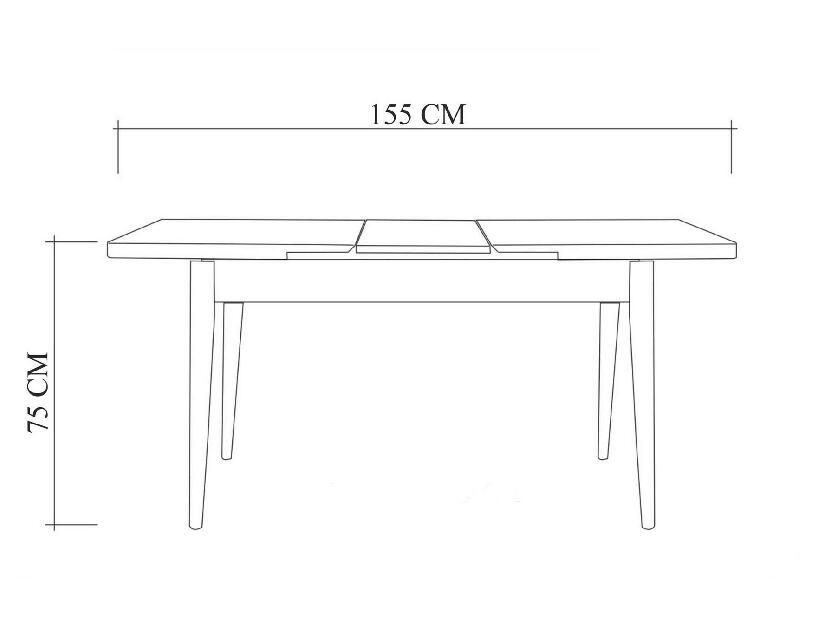 Set mobilier sufragerie Duvasa 8 (alb) (pentru 4 persoane)