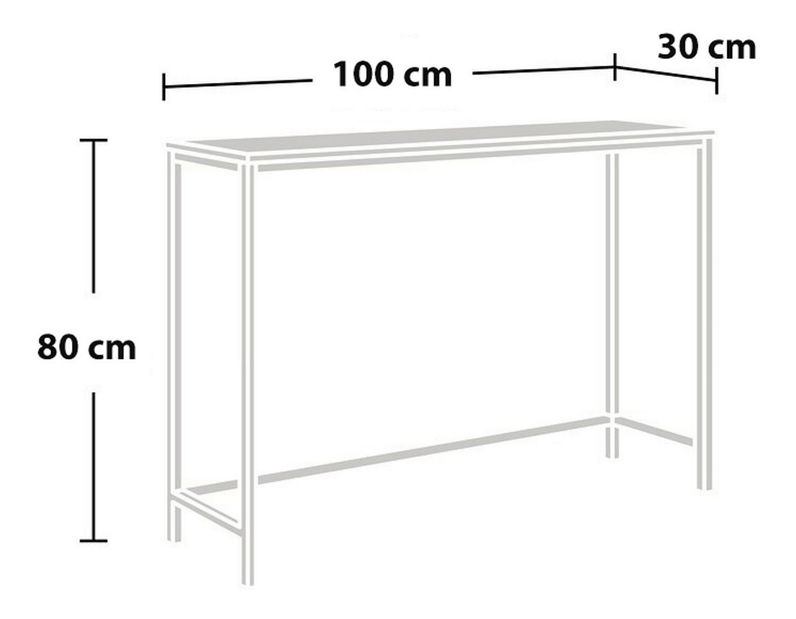 Konzolni stolić Canva (crna)