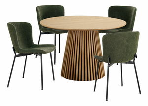Jedálenský set Oramona 2 (prírodná + tmavozelená)