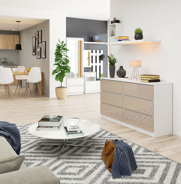 Komód Keanu (fényes cappucino)