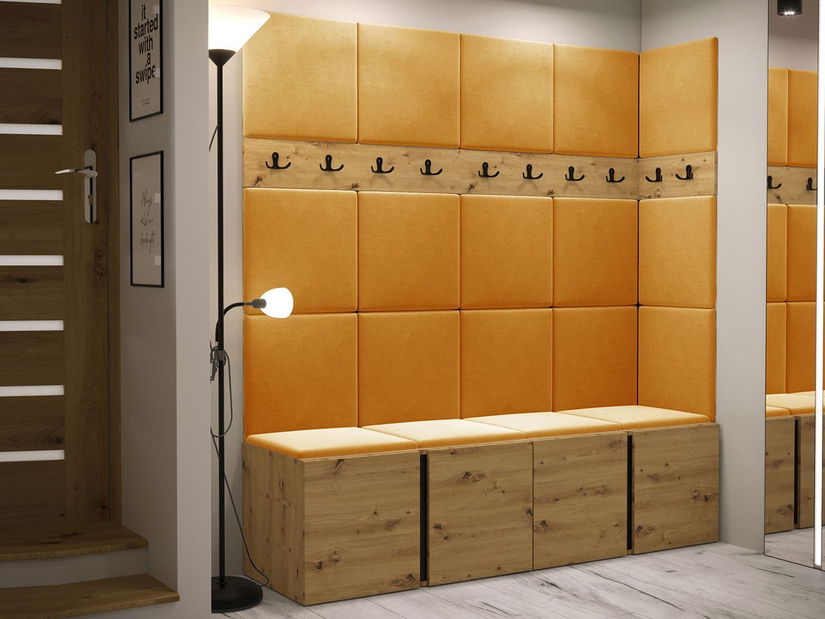 Mobilier hol Tovenaz II (stejar artisan + negru)