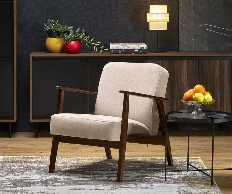 Fotel Milian 1 (bézs + dió)