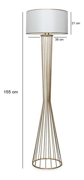 Podna svjetiljka Kuptaretta 2 (bijela + zlatna)