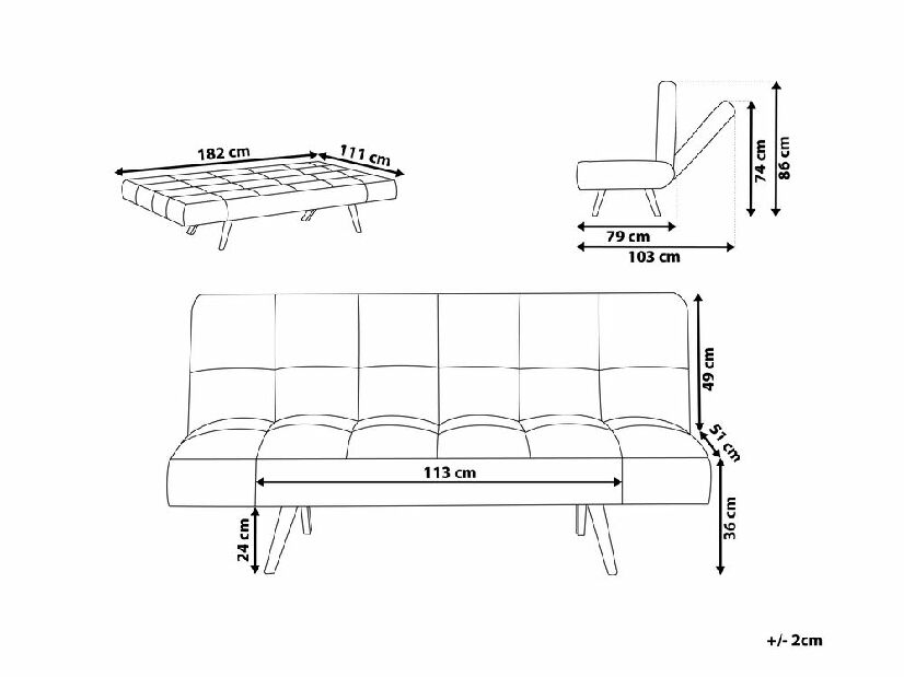 Sofa trosjed Imatra (bež)