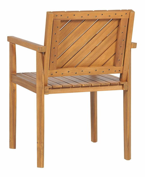 Set 4 ks záhradných stoličiek Blas (svetlé drevo)