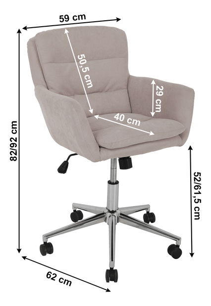 Kancelárske kreslo Kaloin (béžová)