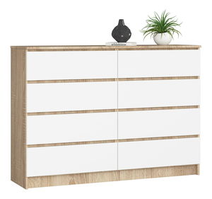 Komoda Keanu III (dub sonoma + biela)