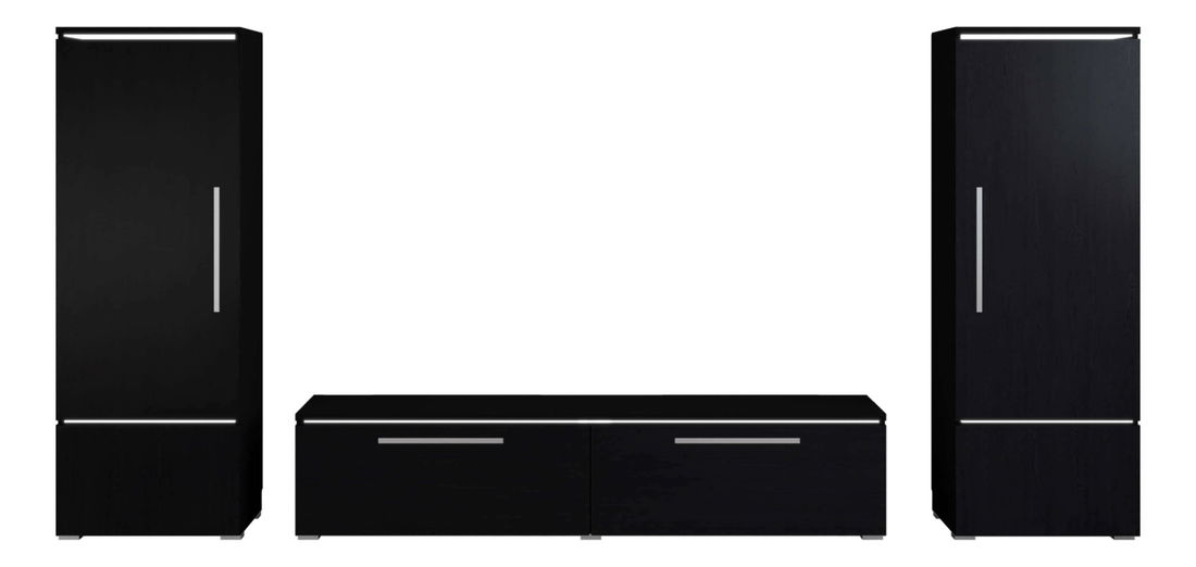 Obývacia stena Alyce Typ 09 (alpská čierna lesklá)