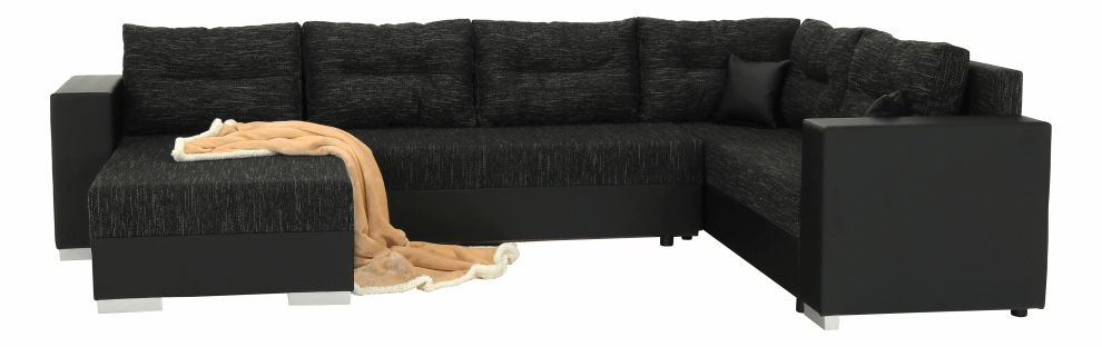 Rohová sedačka v tvare U Stalira (čierna) *bazár