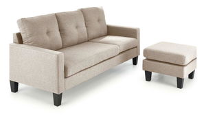 Pohovka s taburetkou Gerdon (béžová)