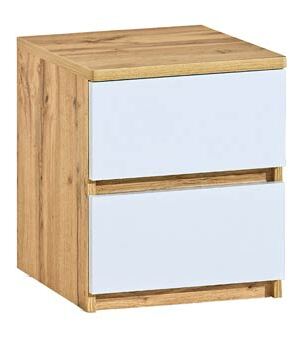 Noptieră Tip AR10 Alishia (alb + stejar wotan)