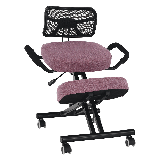 Ergonomikus irodai szék Rusu (rózsaszín + fekete)