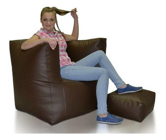 Fotoliu puf cu taburete Tatry (maro)