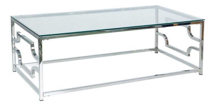 Dohányzóasztal Vannessa (Üveg + króm)