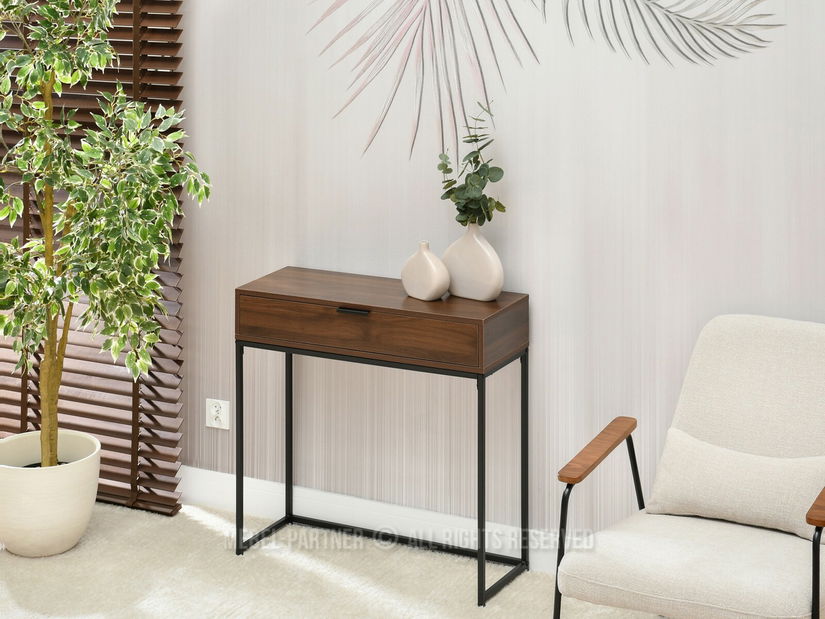 Konzolni stolić Norma M (orah + crna)