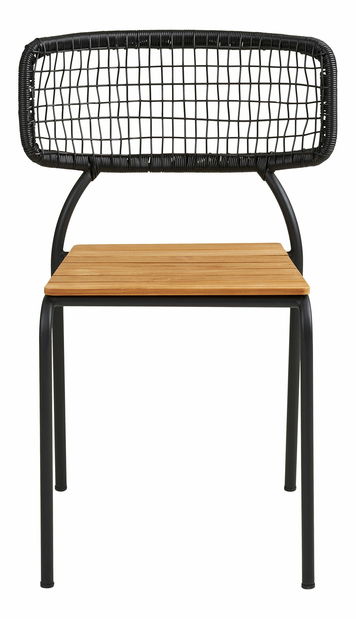 Kerti szék Noveria (natúr + fekete)