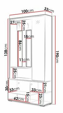 Predsieň Holyvet (alpská biela) (so zrkadlom)