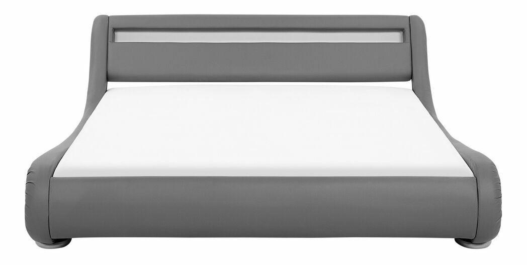 Manželská vodná posteľ 160 cm Anais (sivá) (s roštom a matracom)