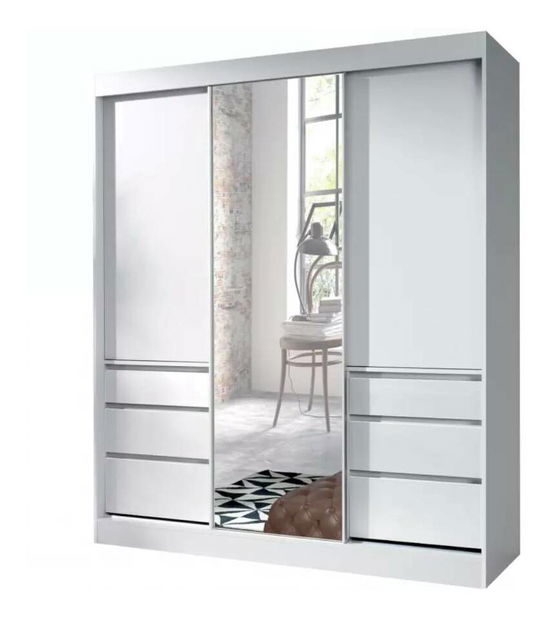 Šatníková skriňa Hanila 180 (biela)