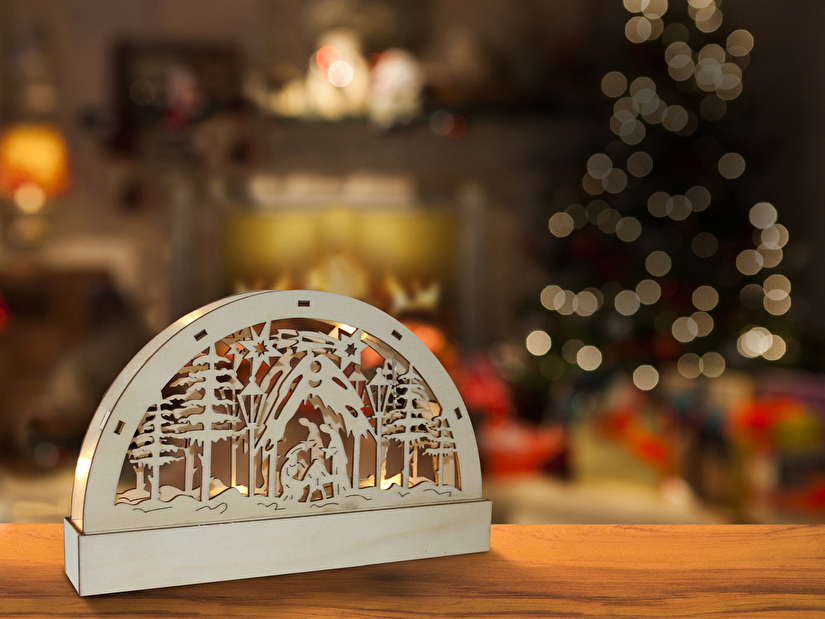 Vianočné osvetlenie drevený betlehem Retlux RXL 304 *výpredaj
