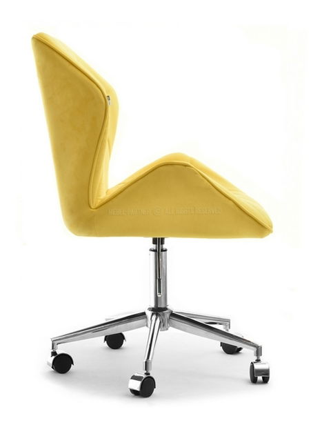 Kreslo Velma M (žltá + chrómová)