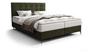 Egyszemélyes ágy 120 cm Infernus Comfort (sötétzöld) (ágyráccsal, tárolóhellyel)